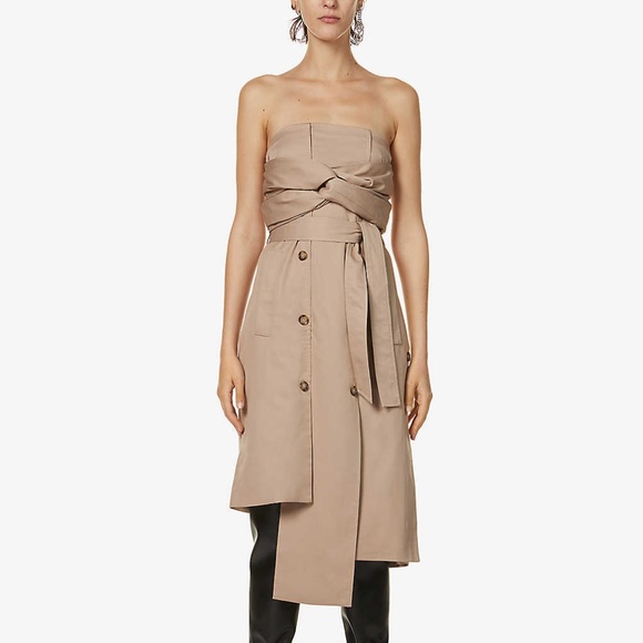 Rohk Cotton Twist Front Trench Dress size US6-8 - Picture 9 of 16